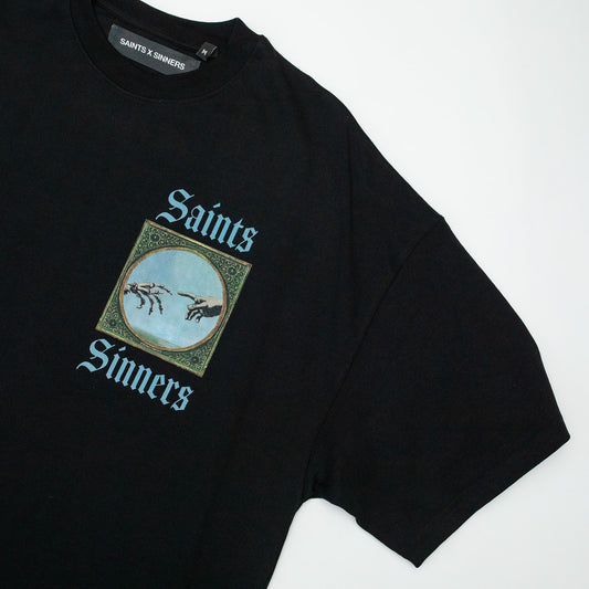 "DIVINE TOUCH" T-SHIRT - BLACK